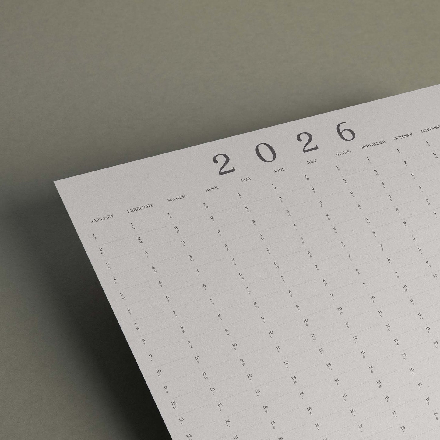 Mono Bundle: Wall Planner and Large Numbers Calendar