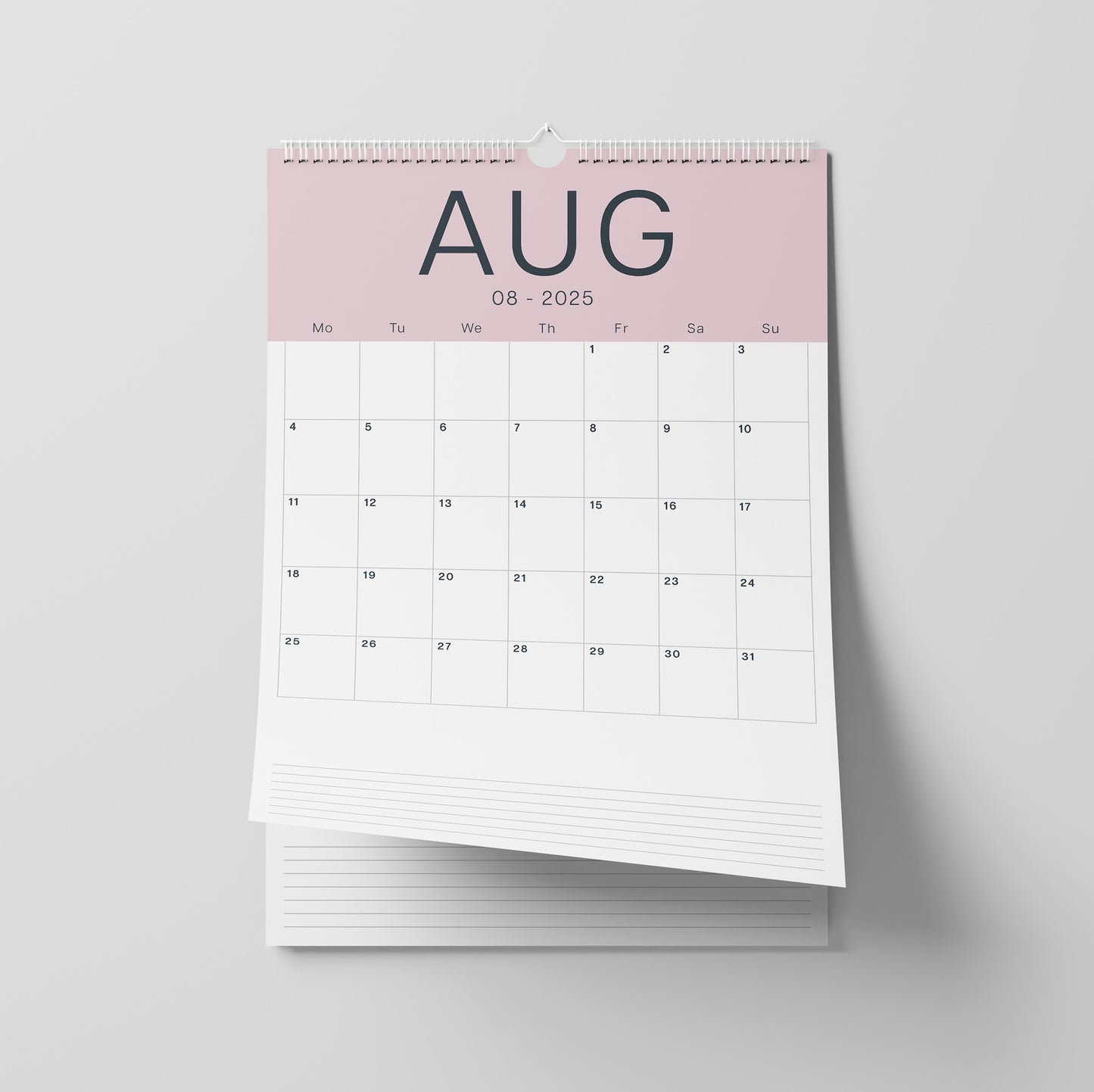 Mid Year Wall Calendar 2025 - 2026, Coastal Colours Edition, A3