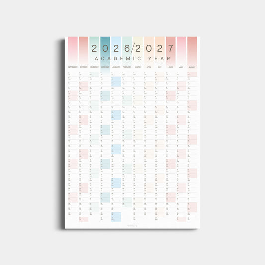 2026-2027 Academic Year Wall Planner, A2 Size
