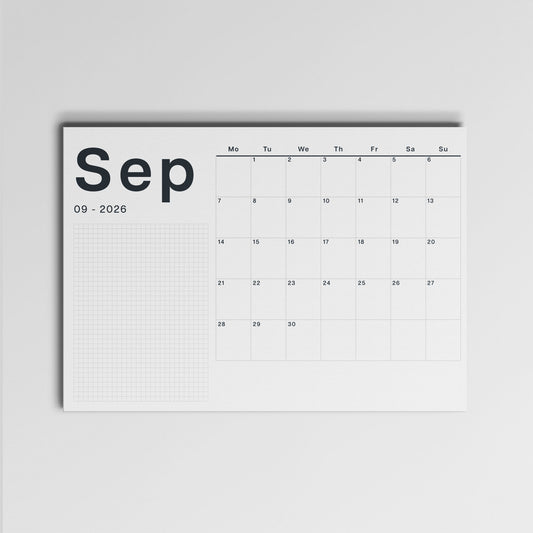A3 Wall Calendar Sheets, Start Any Month, Landscape