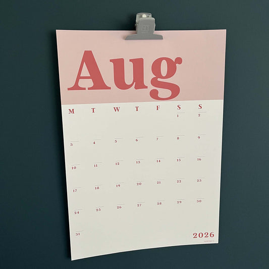 Wall Calendar Sheets, A3 Size, 2026-2027