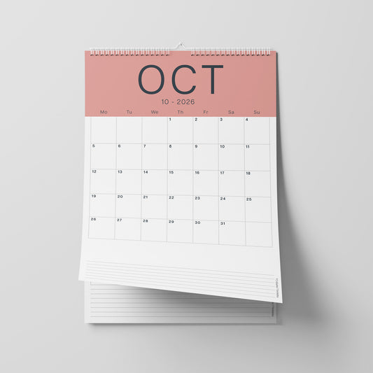 2026 - 2027 Wall Calendar, Coastal Colours Edition, A3