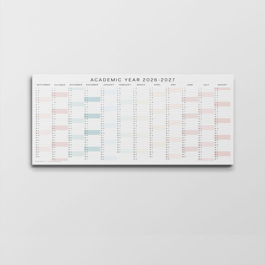 2026-2027 Academic Year Wall Planner, A3 Long Size