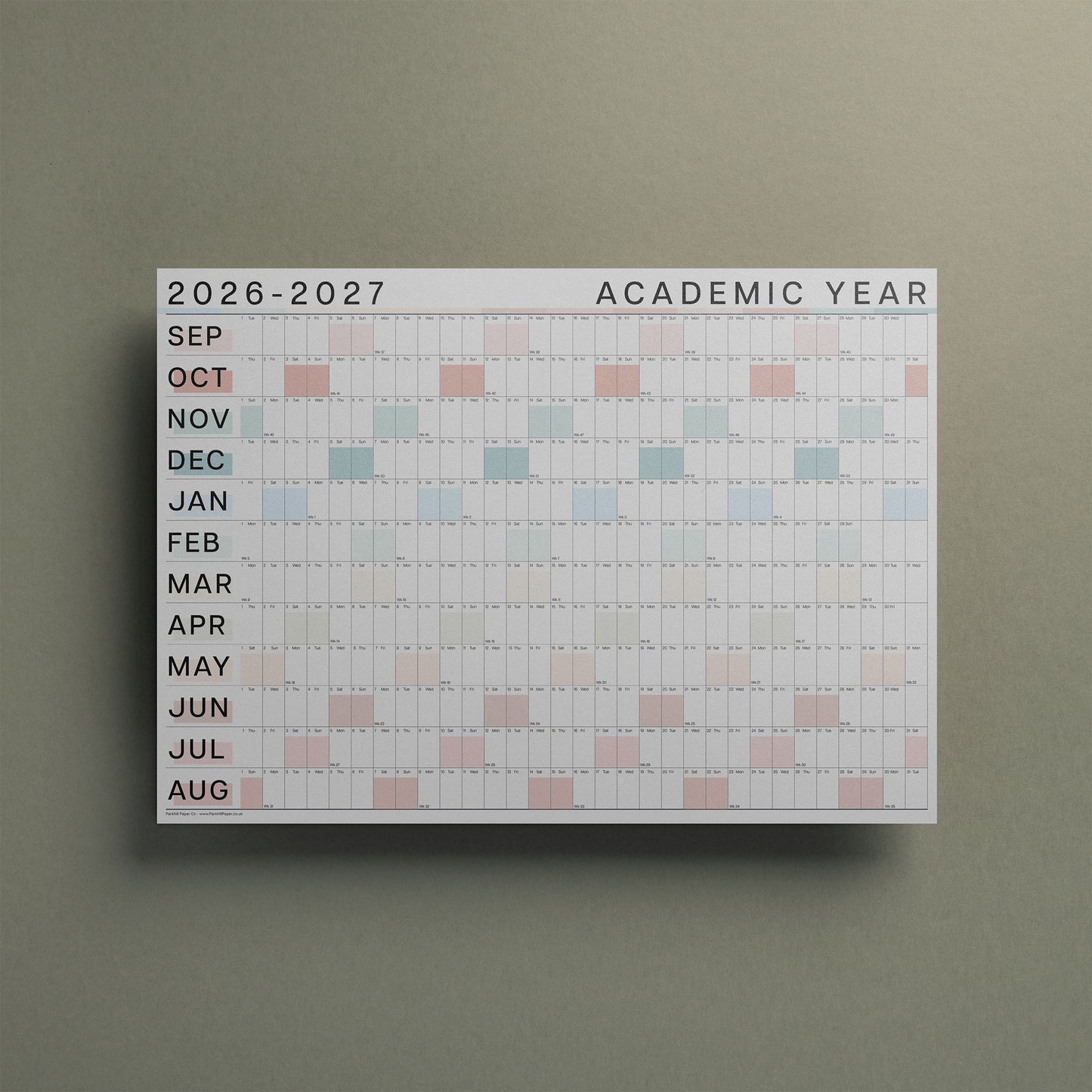2026-2027 Academic Year Wall Planner, B2 Size
