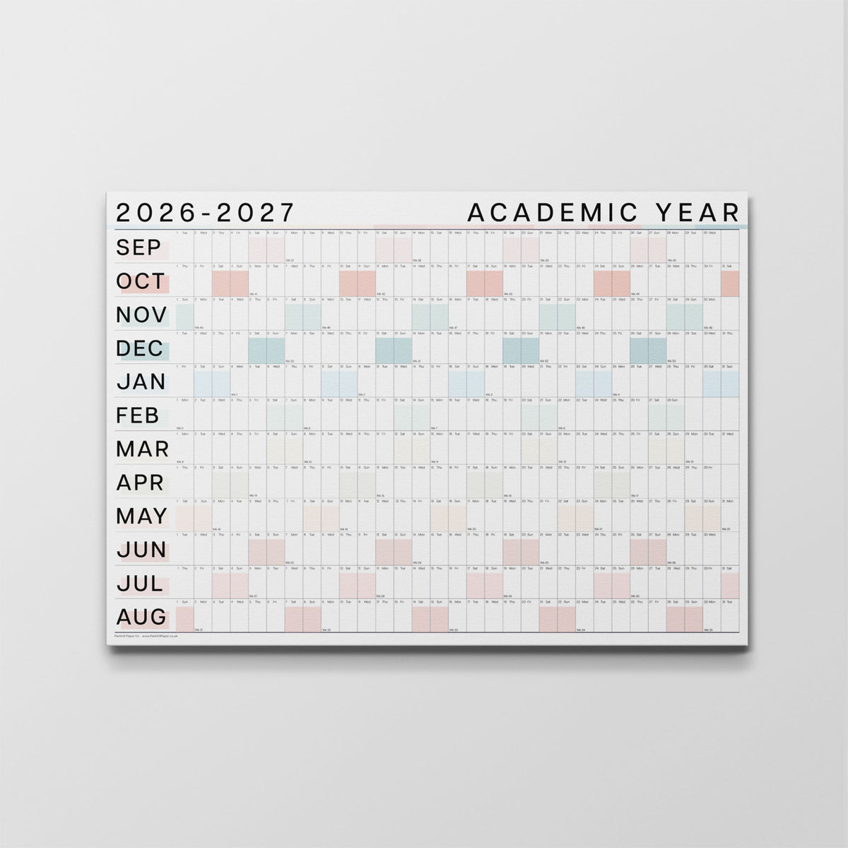 2026-2027 Academic Year Wall Planner, B2 Size