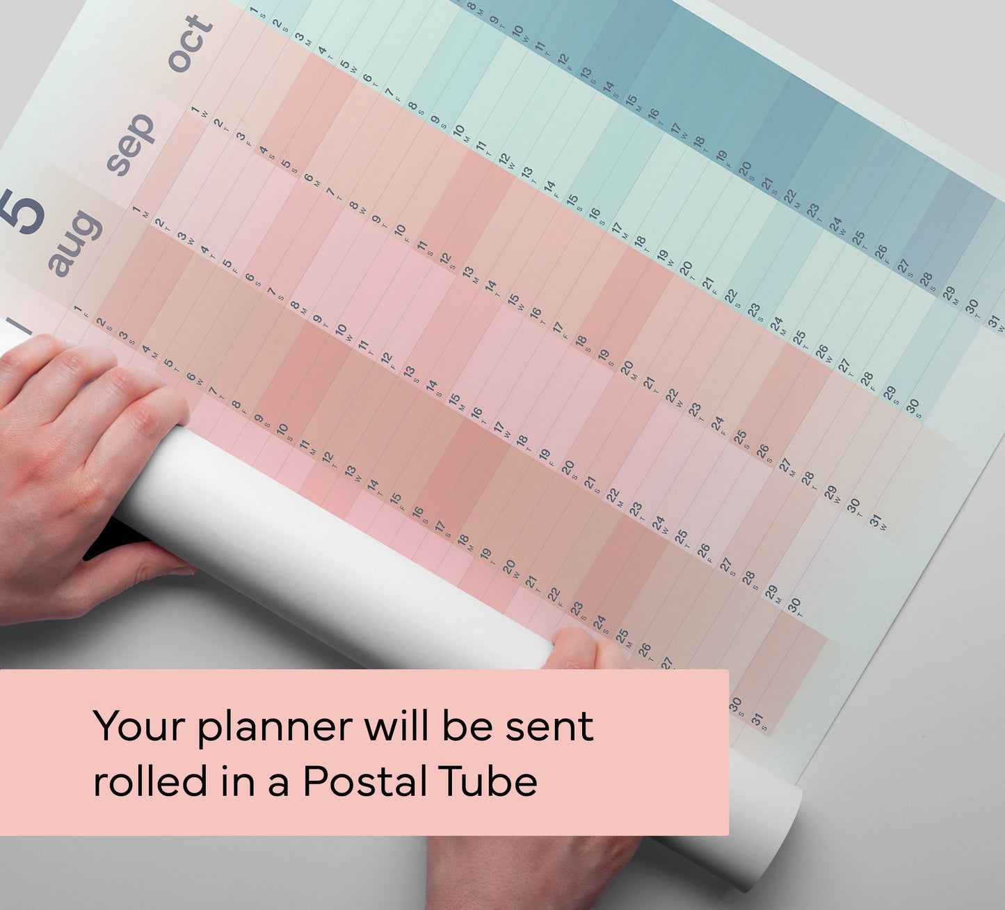 2026 Gradient Colours Wall Planner, A2 Size, Landscape Format