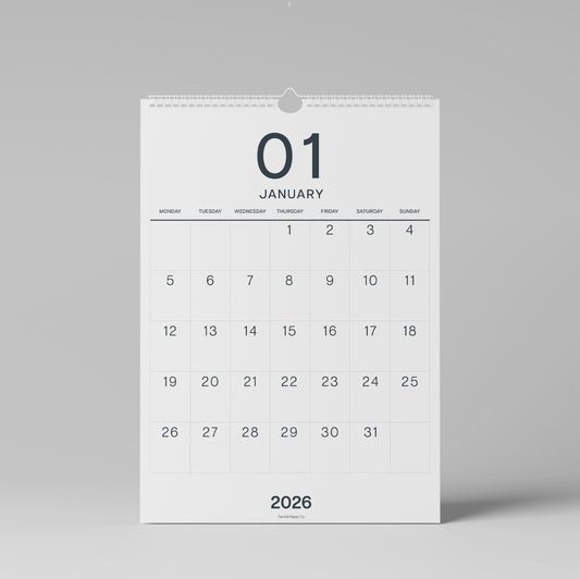 2026 Wall Calendar, Large Numbers, A3 Size
