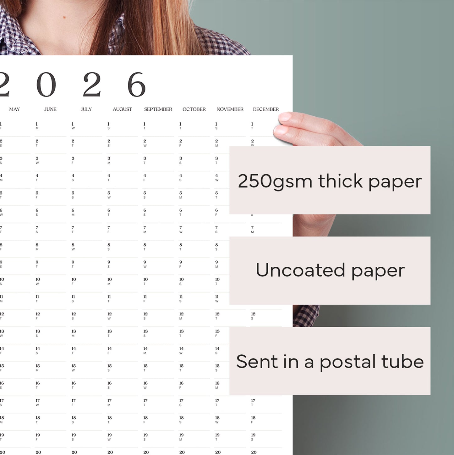 2026 Minimalist Wall Planner