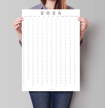 2026 Minimalist Wall Planner
