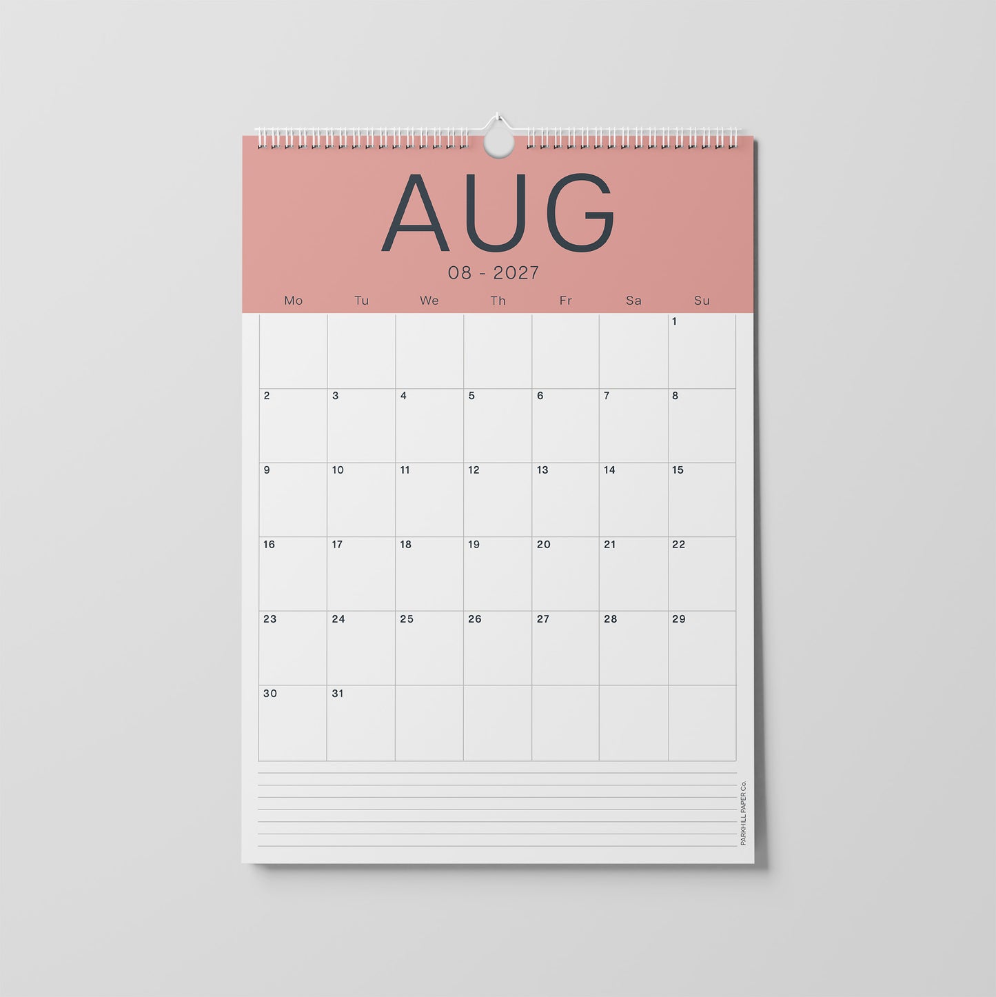 2027 A3 Wall Calendar, Coastal Colours
