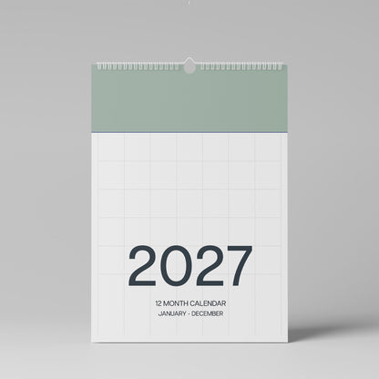 2027 A3 Wall Calendar, Coastal Colours