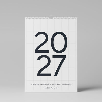 2027 A3 Wall Calendar, Large Numbers