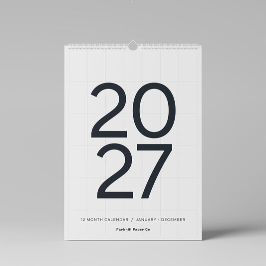 2027 A3 Wall Calendar, Large Numbers