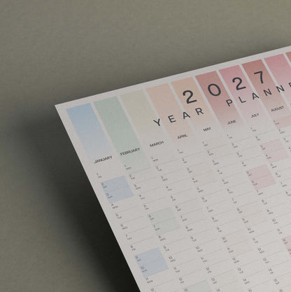 2027 Coastal Colours Wall Planner, A2 Size