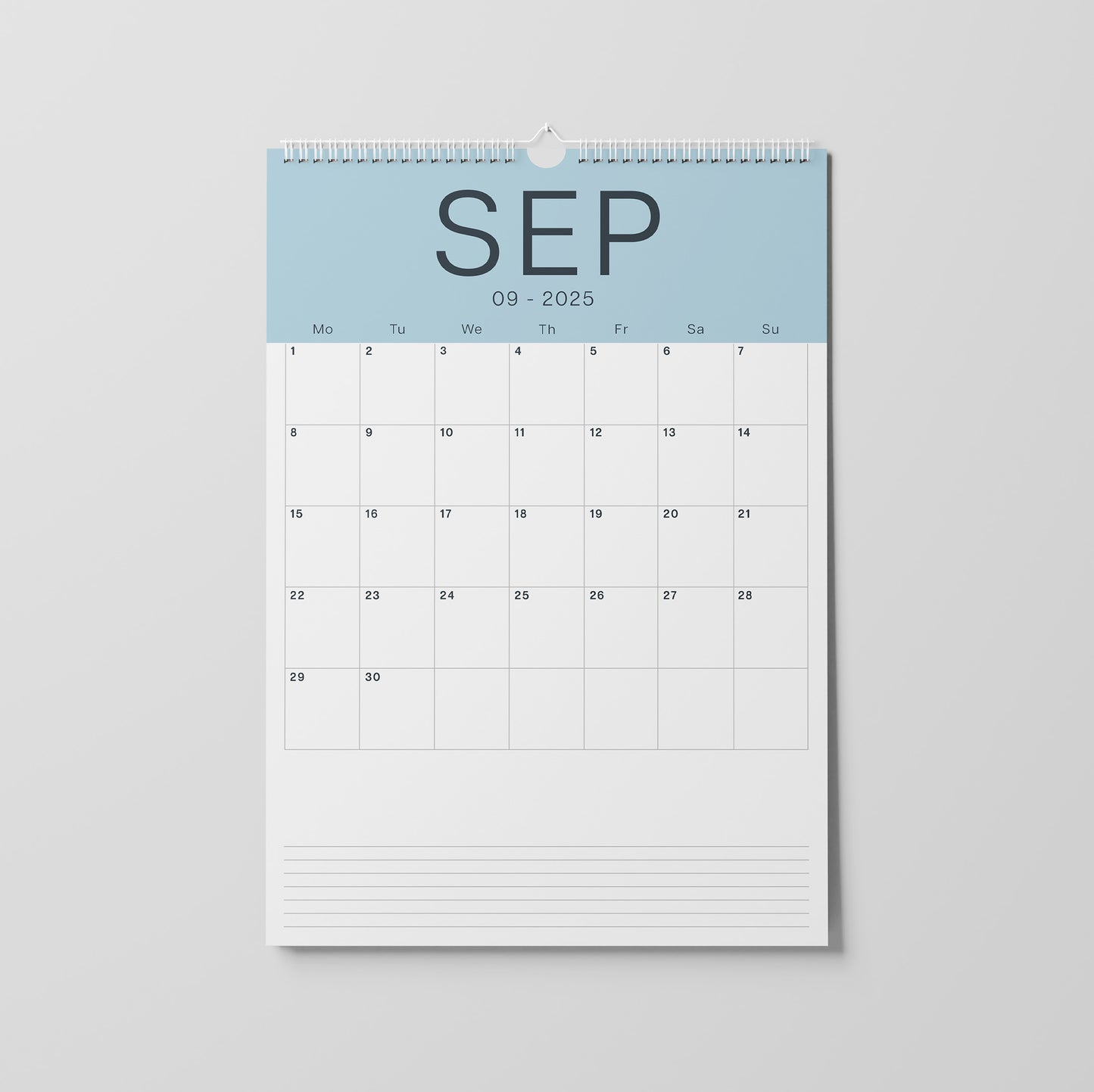Mid Year Wall Calendar 2025 - 2026, Coastal Colours Edition, A3