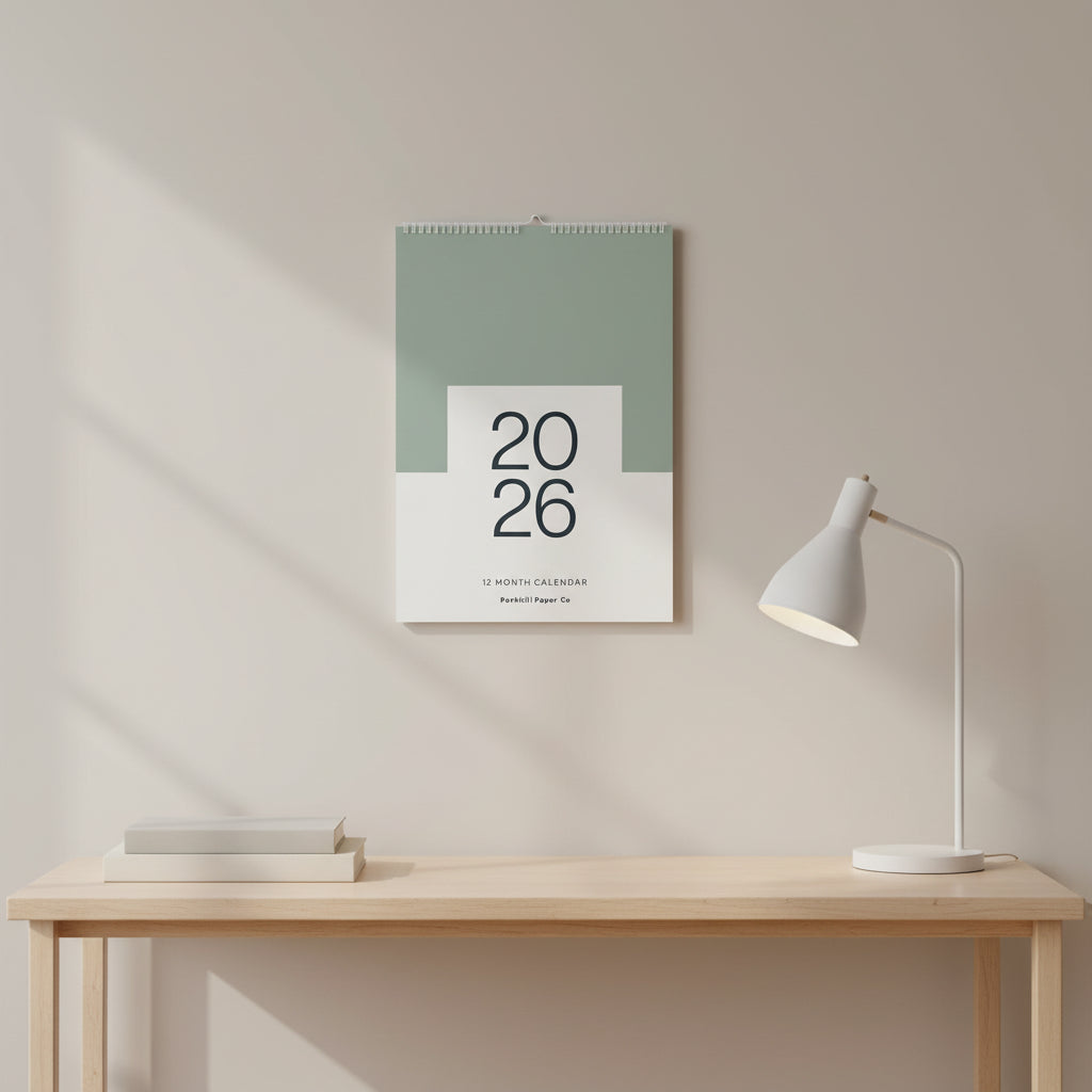 2026 Wall Calendar, Core Colour, A3