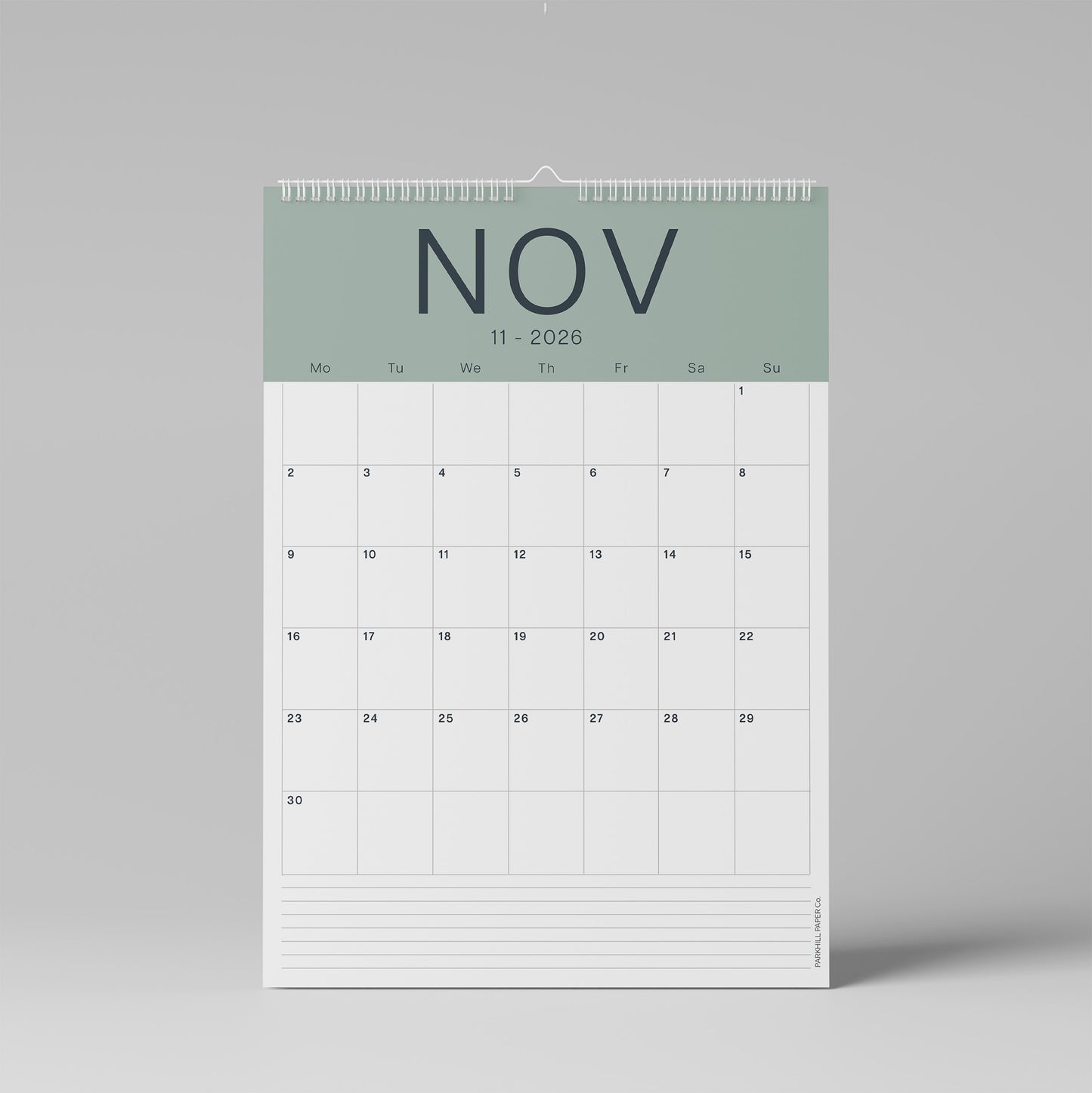 2026 Wall Calendar, Core Colour, A3