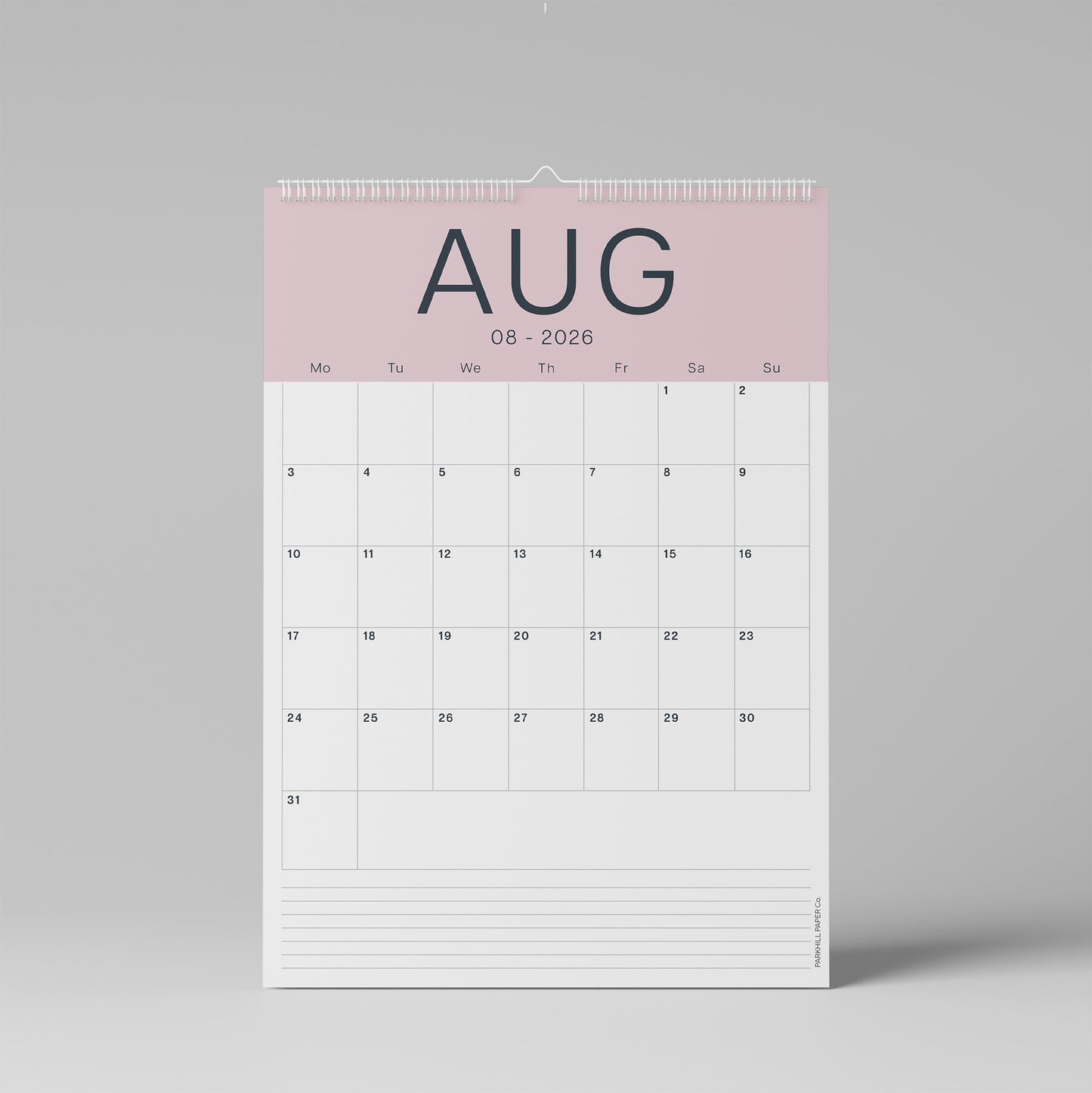 2026 Wall Calendar, Core Colour, A3