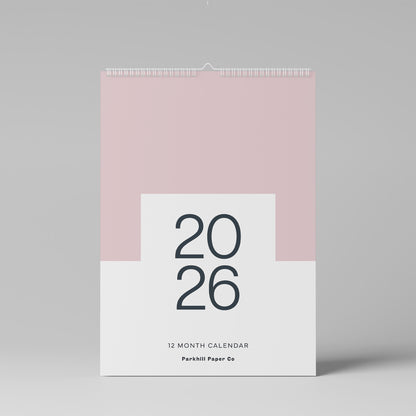 2026 Wall Calendar, Core Colour, A3