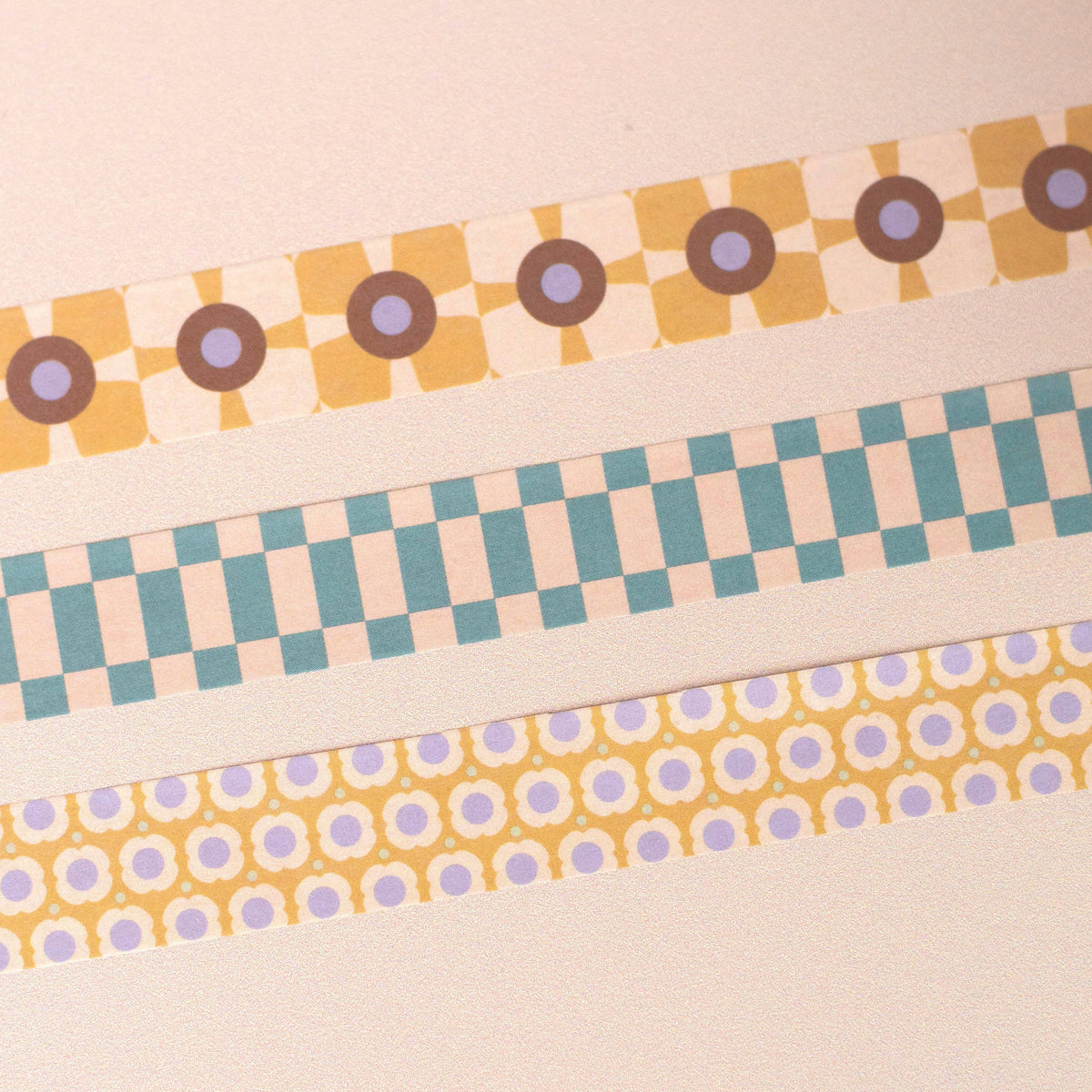 Retro Florals Washi Tape Set, 3 pack