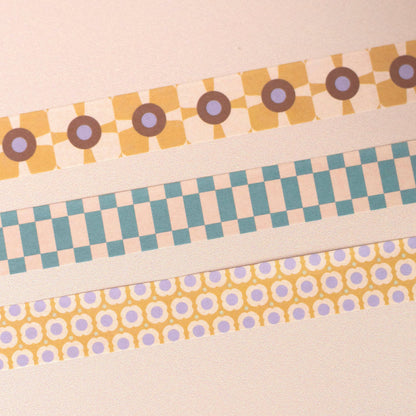Retro Florals Washi Tape Set, 3 pack
