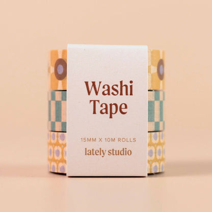 Retro Florals Washi Tape Set, 3 pack