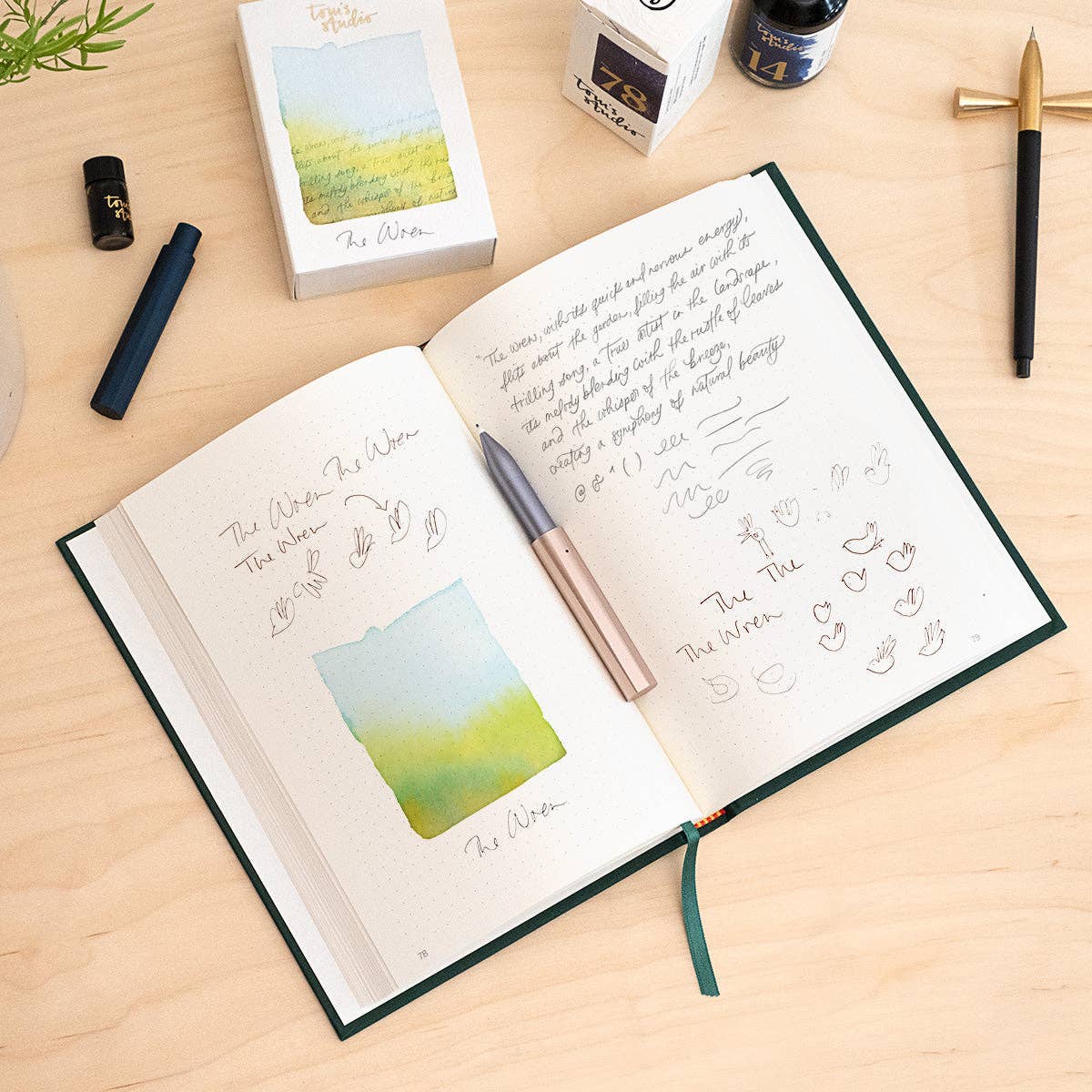 The Wren - Refillable Writing Pen: Raspberry