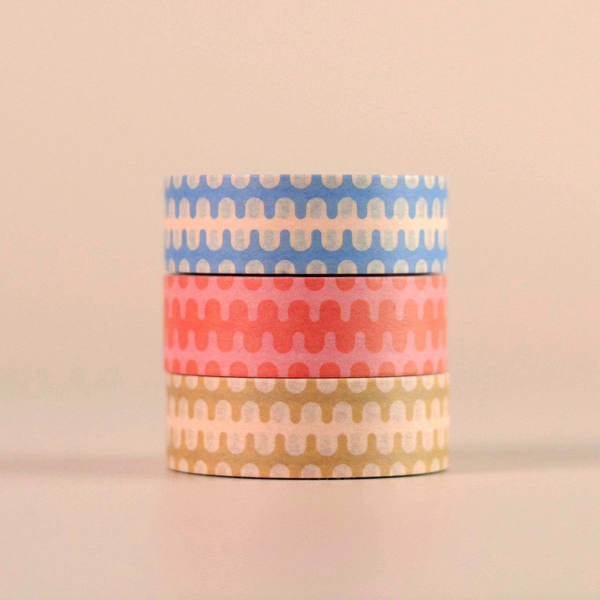 Wavy Geometric Washi Tape, 3 pack