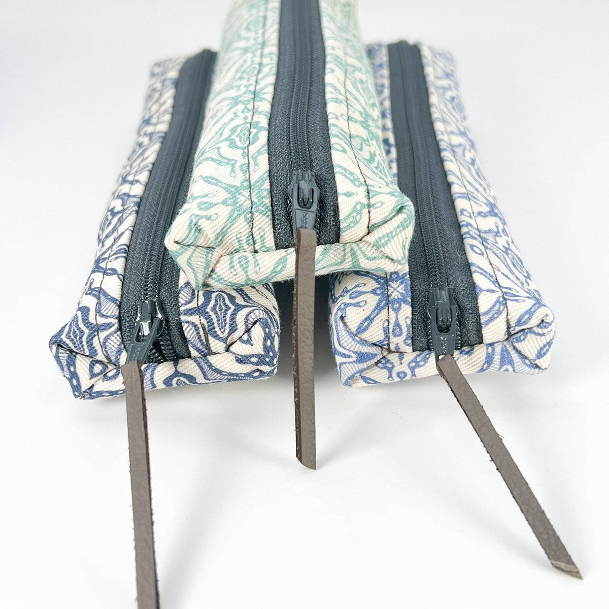 Blue Tile Slim Pencil Case