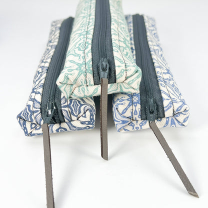 Blue Tile Slim Pencil Case