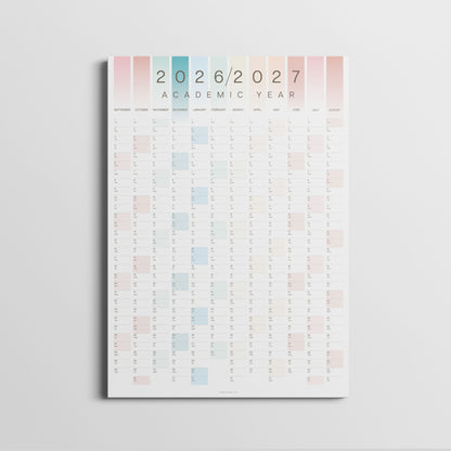 2026-2027 Academic Year Wall Planner, A2 Size