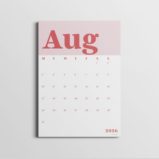 Wall Calendar Sheets, A3 Size, 2026-2027