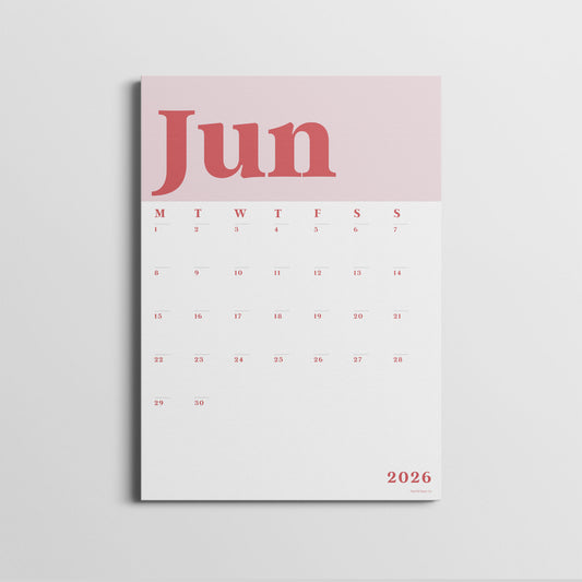Wall Calendar Sheets, A3 Size, 2026-2027