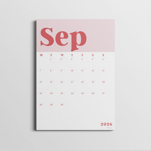 Wall Calendar Sheets, A3 Size, 2026-2027