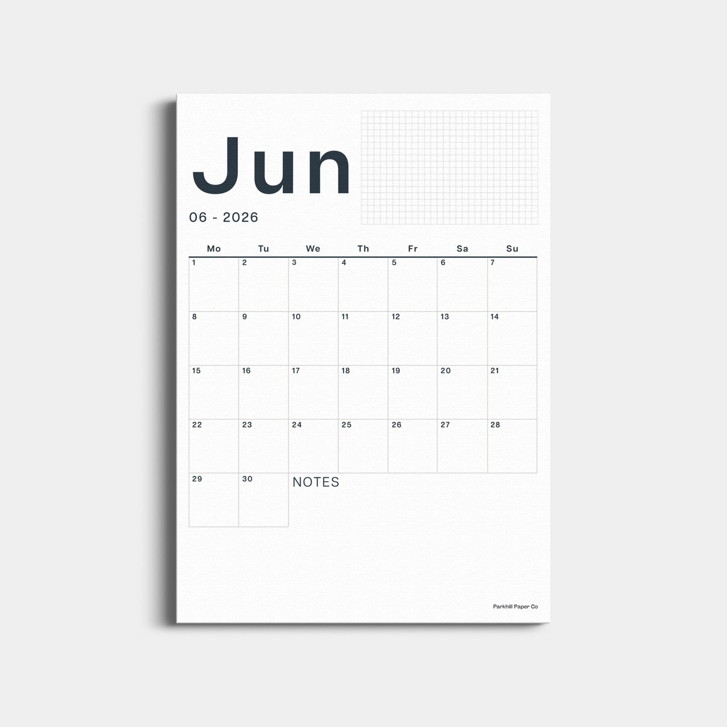 A3 Calendar Sheets – Original Minimal Design, 2026-2027