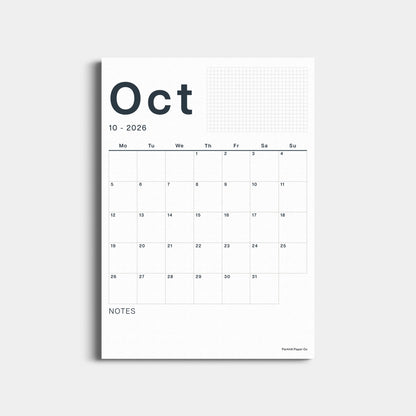2006-2027 Academic Year Calendar Sheets, A3 Size