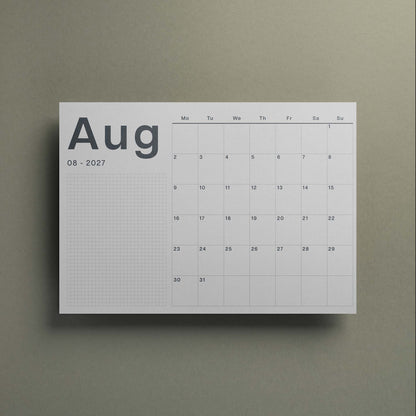A3 Wall Calendar Sheets, Start Any Month, Landscape