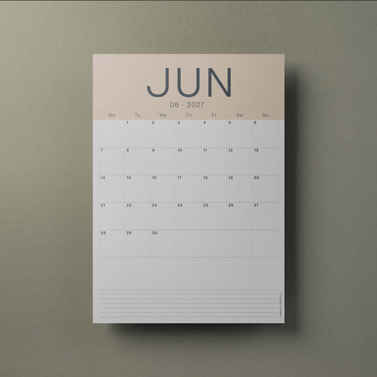 A3 Calendar Sheets – Coastal Colours, 2026–2027