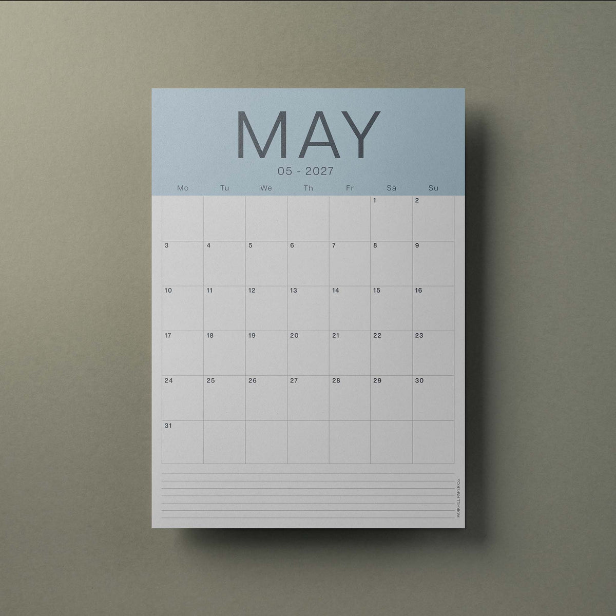 A3 Calendar Sheets – Coastal Colours, 2026–2027
