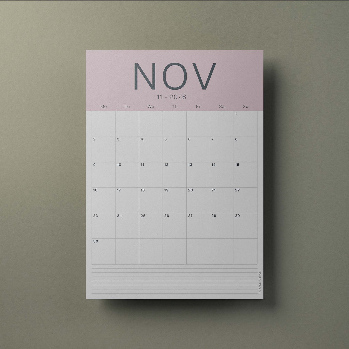 A3 Calendar Sheets – Coastal Colours, 2026–2027