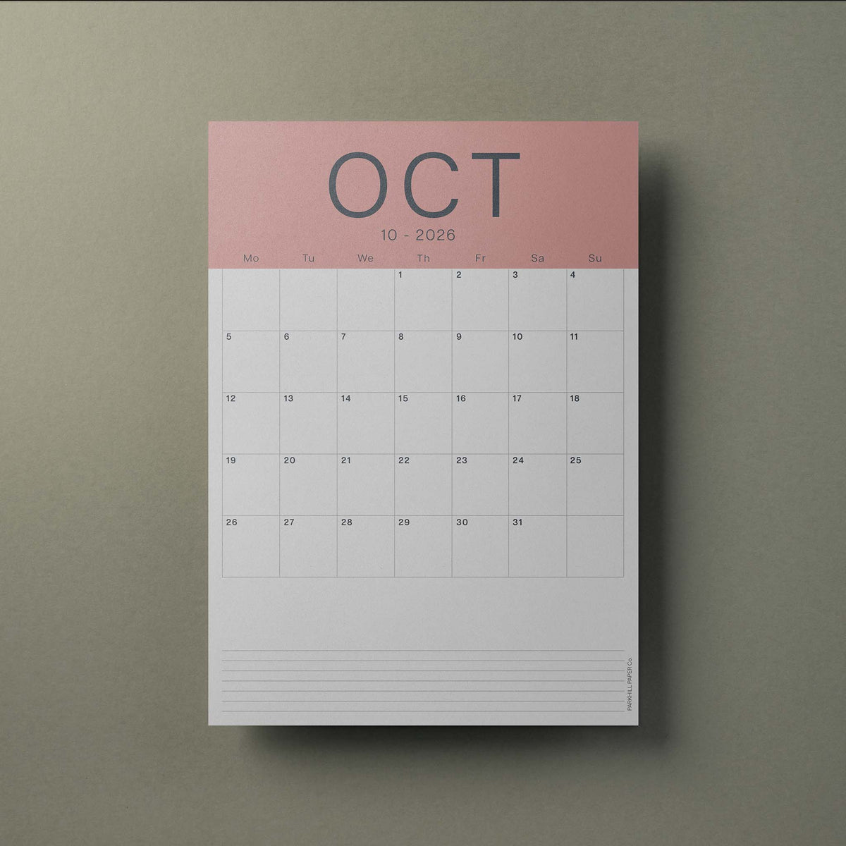 A3 Calendar Sheets – Coastal Colours, 2026–2027