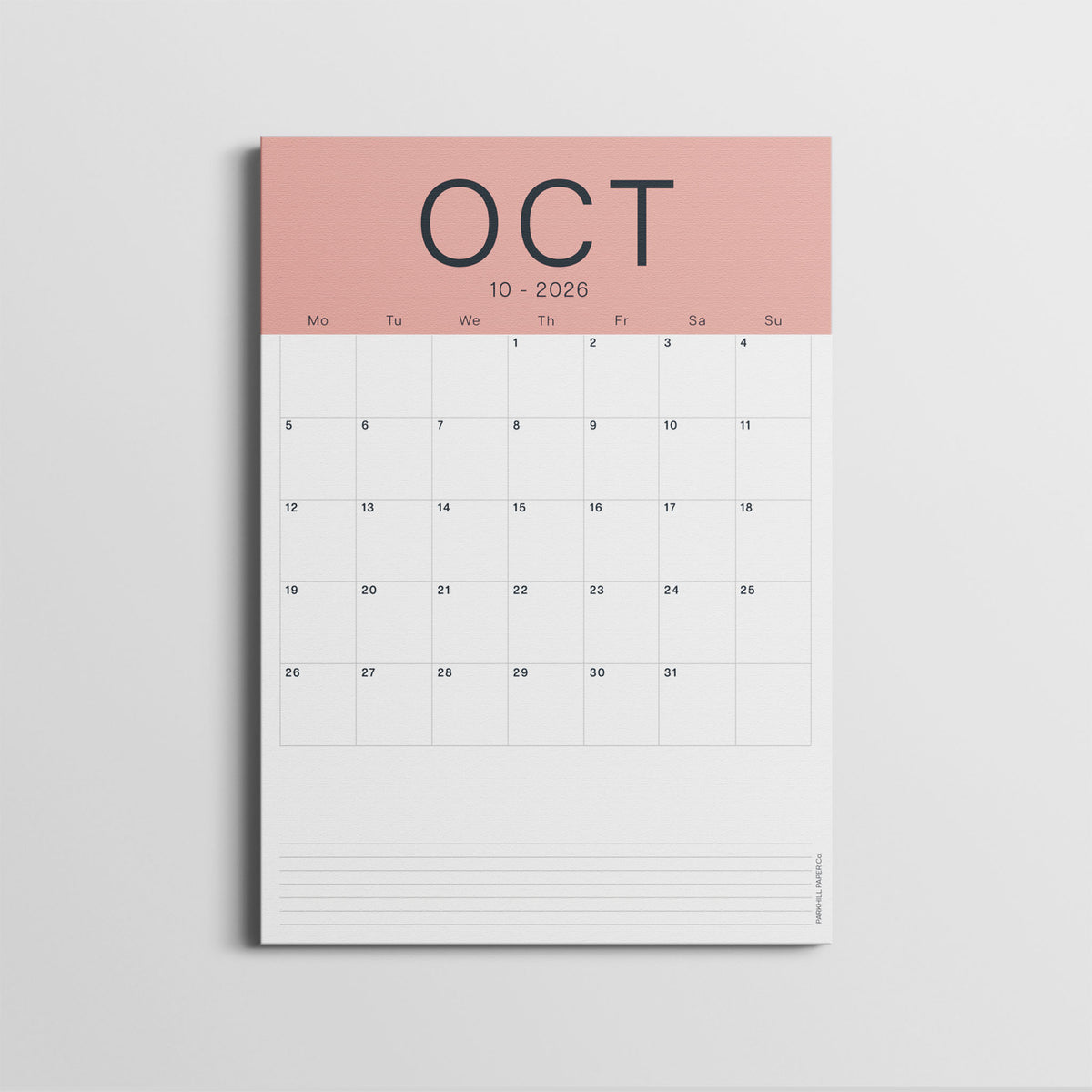 A3 Calendar Sheets – Coastal Colours, 2026–2027