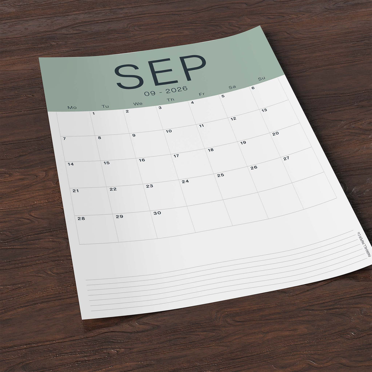 A3 Calendar Sheets – Coastal Colours, 2026–2027