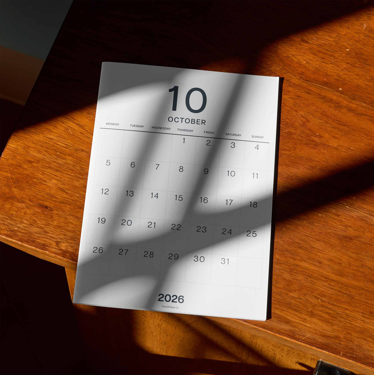 A3 Calendar Sheets, Large Numbers, Monthly Planner, Monday Start