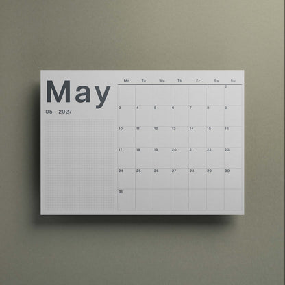 A3 Wall Calendar Sheets, Start Any Month, Landscape