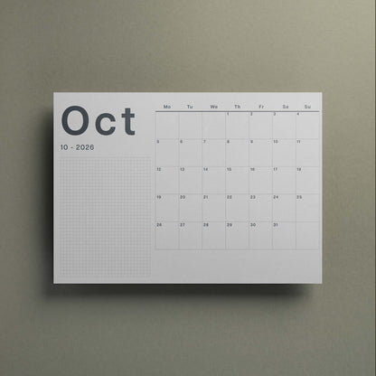 A3 Wall Calendar Sheets, Start Any Month, Landscape