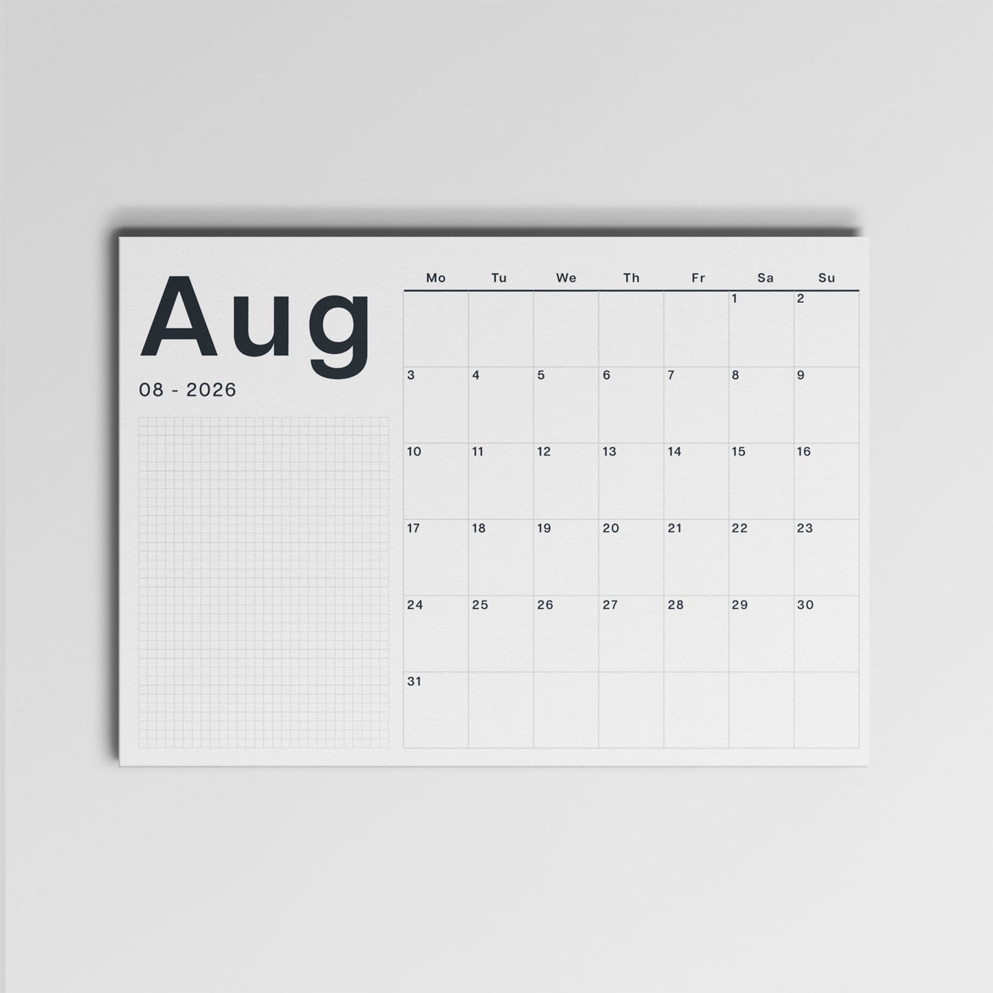 A3 Wall Calendar Sheets, Landscape
