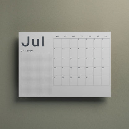 A3 Wall Calendar Sheets, Landscape