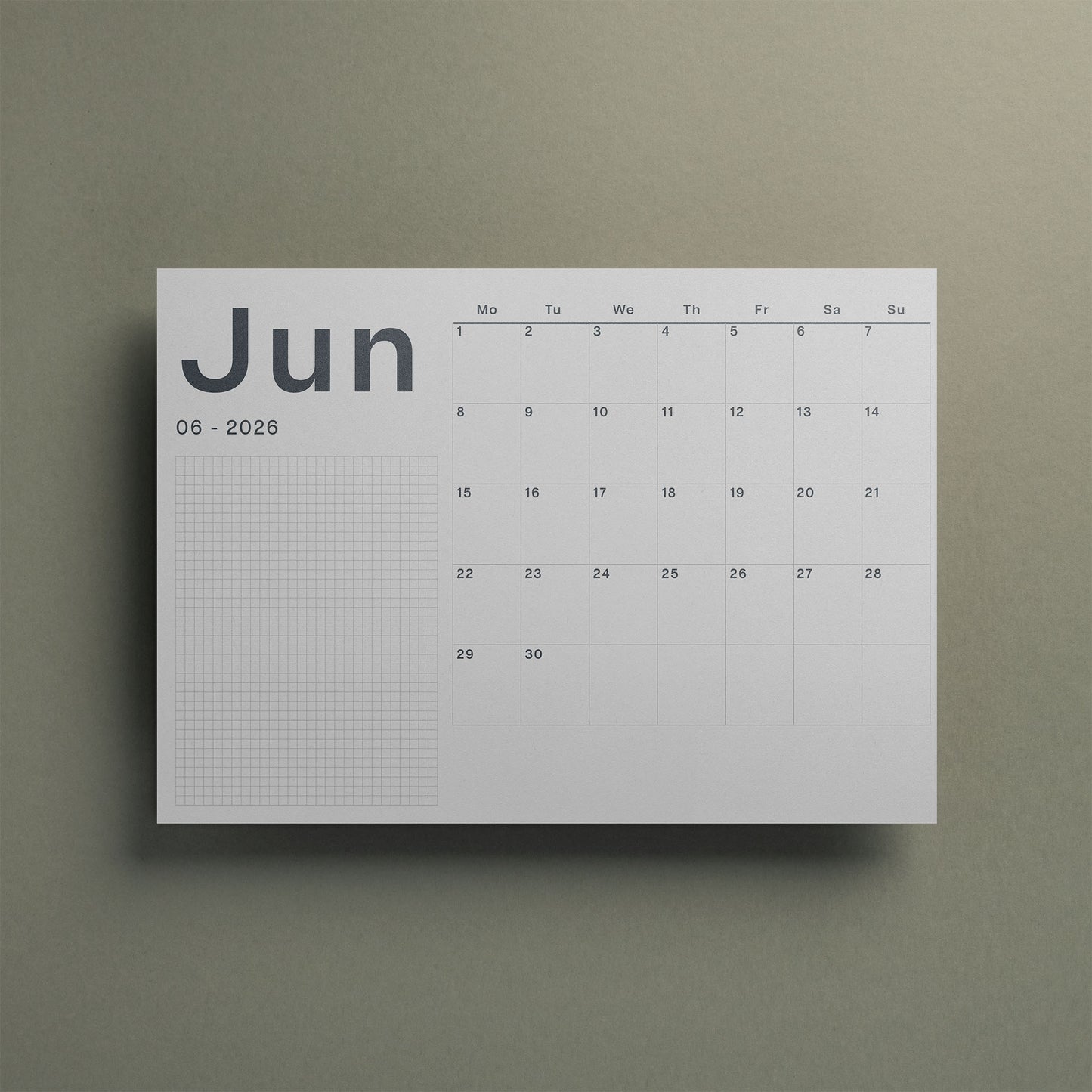 A3 Wall Calendar Sheets, Landscape