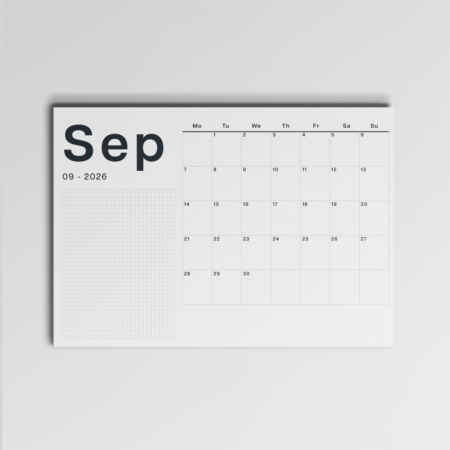 A3 Wall Calendar Sheets, Landscape